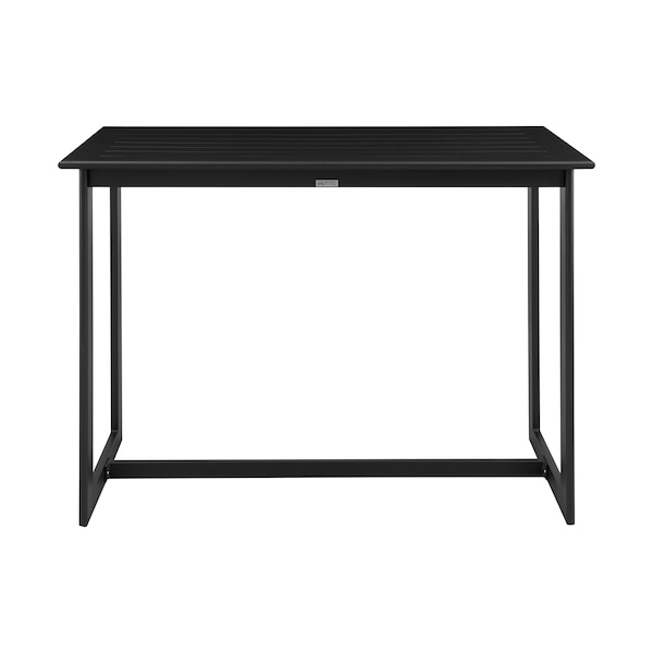 Armen Living Grand Outdoor Patio Bar Height Dining Table in Aluminum 840254332676 - main